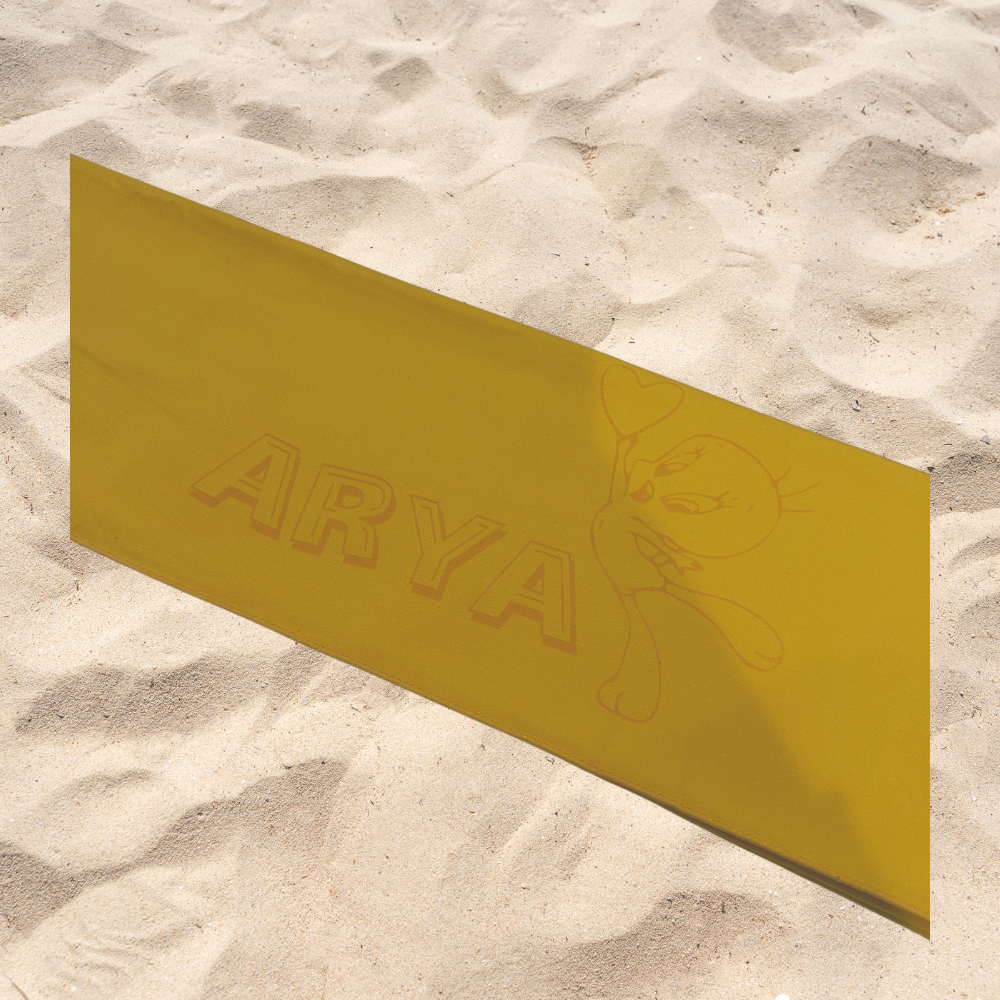 Yellow arya medium towel