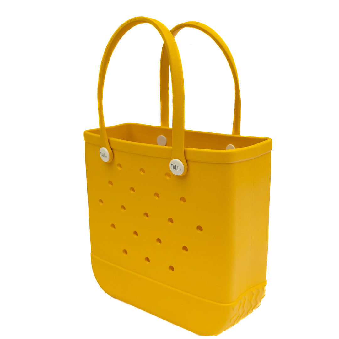 Yellow small speckled tote
