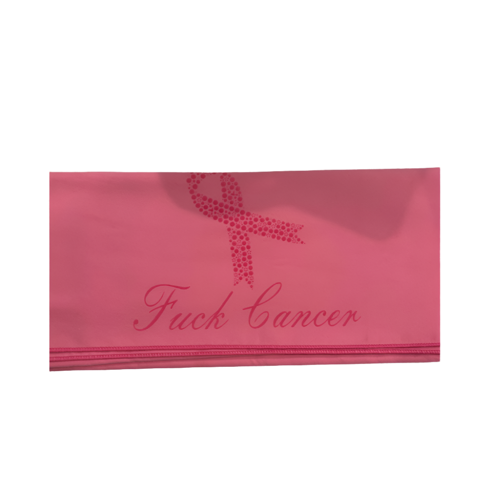 f cancer bubblegum medium towel